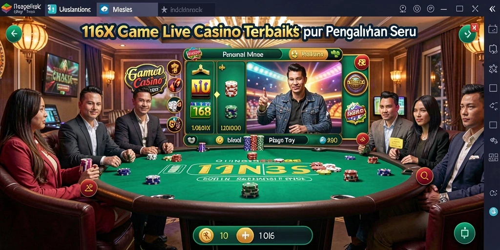 Tampilan gaming Live Casino yang menarik di 116X.