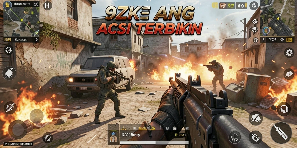 Gameplay mendebarkan dengan aksi menembak yang intens dari 9ZK.