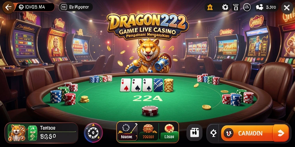 Screenshot gameplay DRAGON222 yang menampilkan dealer langsung dan interaksi mendebarkan.