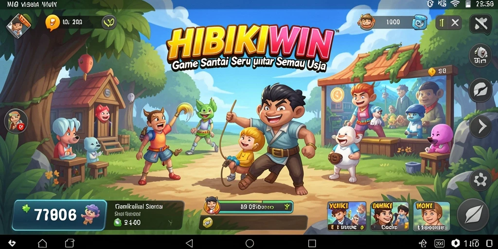 Tampilan gameplay HIBIKIWIN yang ceria dan mengasyikkan.