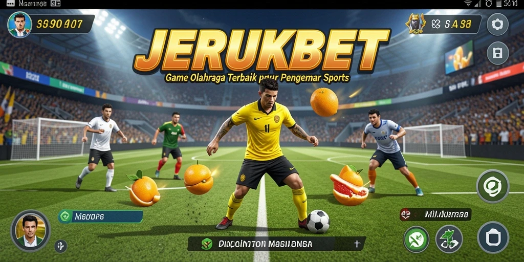 Tampilan aksi seru dan kompetisi dalam JERUKBET.