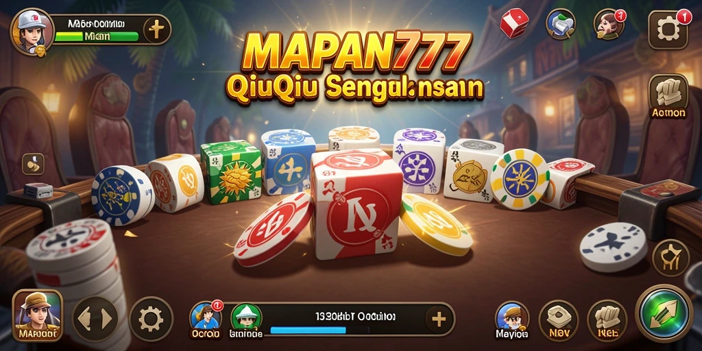 Tampilan permainan QiuQiu yang seru dan dinamis.