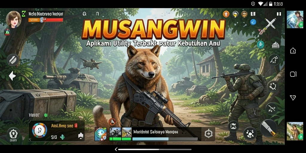 Tampilan aplikasi MUSANGWIN yang modern dan mudah digunakan.