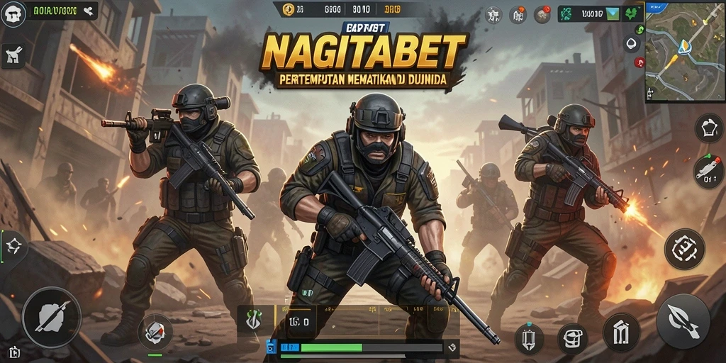 Tampilan aksi seru dalam game Battle Royale NAGITABET.