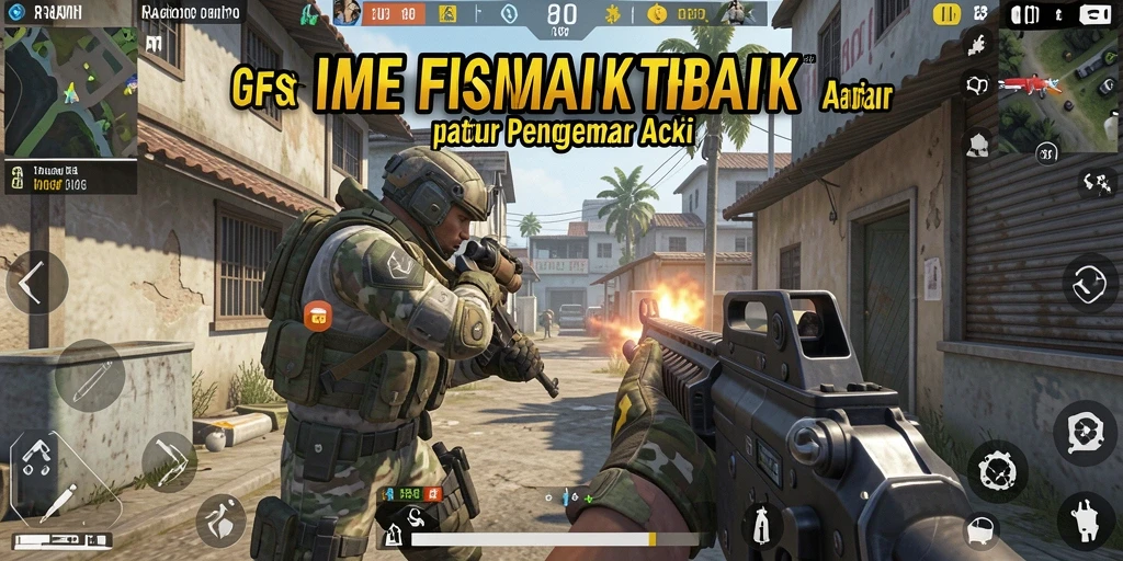 Tampilan gameplay menegangkan di RAJAMPO dengan aksi tembak-menembak yang seru.