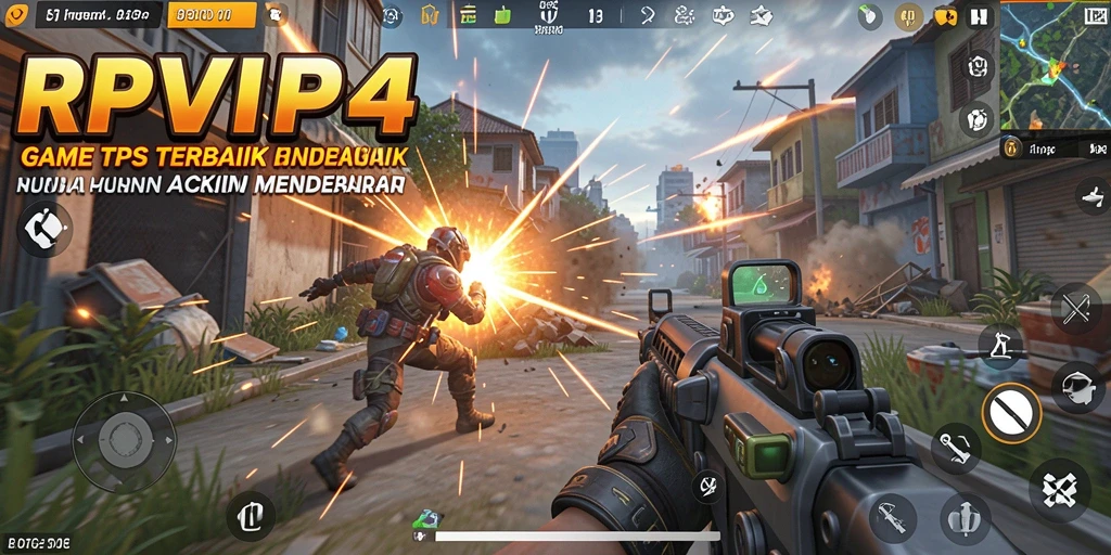 Screenshot gameplay RPVIP4 dengan aksi pertempuran yang mendebarkan.