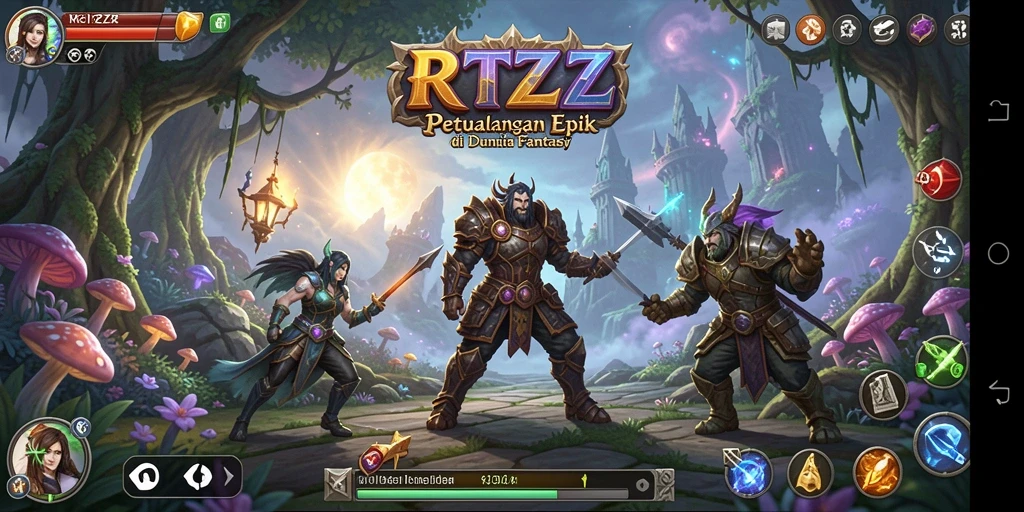 Tampilan gameplay seru dengan aksi pertarungan yang mendebarkan.