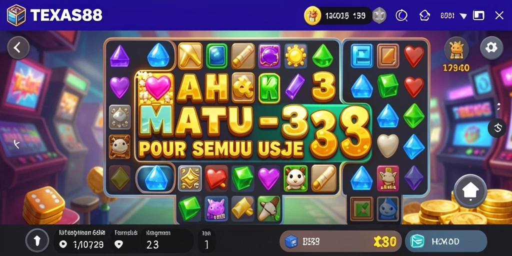 Gameplay seru dan menantang dari TEXAS88 dalam aksi Match-3.