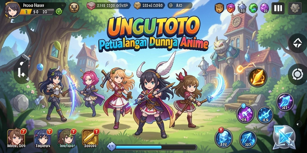 Tampilan menarik gameplay Anime dalam UNGUTOTO yang seru.